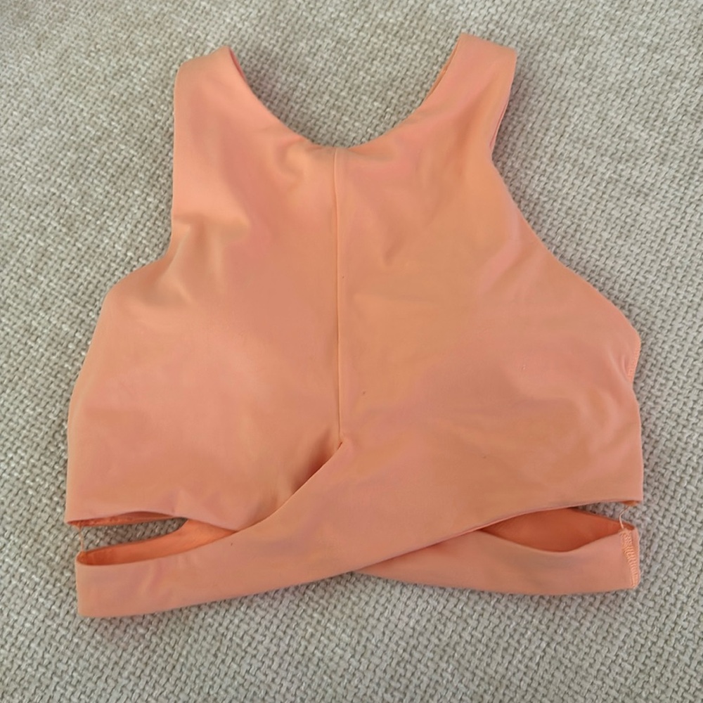 Peach Athleta Cropped Exercise Tank